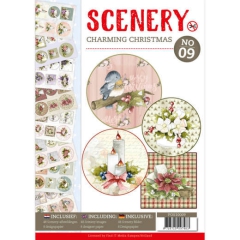 POS10009 Push Out boek Scenery 9 - Colorful Christmas