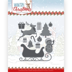 YCD10248 YC Stanzschablone Wintry Christmas Ho,ho,ho snowman