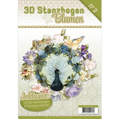 3DPO10002-DE  3D Push Out Buch 02 Blumen