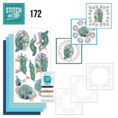 STDO172 Stitch & Do Amy Design - Colourful Feathers (Pfau)