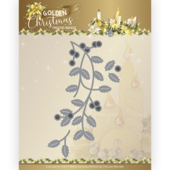 PM10239 PM Stanzschablone Golden Christmas Holly Branch
