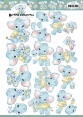 CD11445 YC Schneidebogen ich schtze Dich (Elefantenmotive)