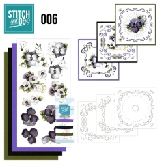 STDO006 Stitch & Do 06 Viooltjes (Stiefmtterchen