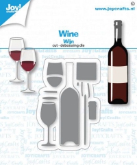 006002-1654 Joy Crafts Stanzschablone Weinglas/Weinflasche
