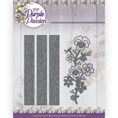 PM10245 PM Stanzschablone Purple Passion Fence with Pansies
