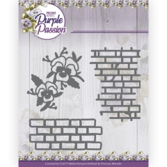 PM10246 PM Stanzschablone Purple Passion Wall with Pansies