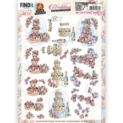 CD11957 YC Schneidebogen Wedding Time Hochzeitskuchen