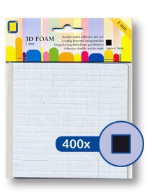 3.3142 3D Foam Klebepads 5 x 5 x 2 mm schwarz