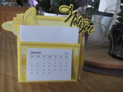 Kalender 6  in Gelb
