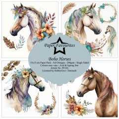 PF256 Papierpack Paper Favourites Boho Horses (Pferde)