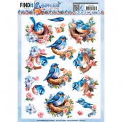 CD12123 Schneidebogen Berries Beauties Happy Blue Birds Birds Nest