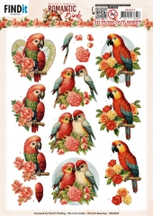 SB10929 Stanzbogen Berries Beauties Romantic Birds Romantic Parrot***