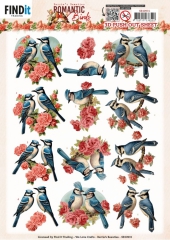 SB10931 Stanzbogen Berries Beauties Romantic Birds Romantic Blue-Jay***