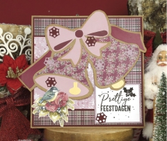 CDEST032 Card Deco Essentials Ruby Christmas Bells A5