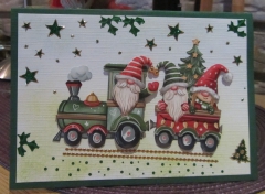 CD12213 YC Schneidebogen Gnome for Christmas  Gnome Transport