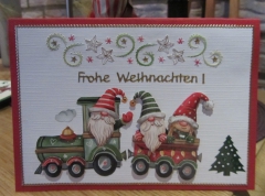 CD12213 YC Schneidebogen Gnome for Christmas  Gnome Transport