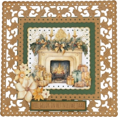 SB10953 Stanzbogen Berries Beauties Glowing Christmas Fireplace