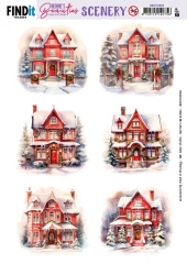 BBSC10056 Push Out Scenery Berries Beauties House Square