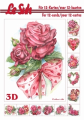 345667 Kleines 3D Buch Rosen