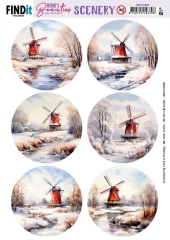 BBSC10069 Stanzbogen Berries Beauties Winter Landscape Rund