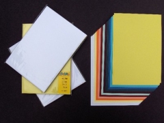 690136 Hobbypapier  24 Bogen, A5, 12 verschiedene Farben,  220gramm