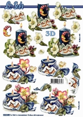 8215499 Schneidebogen blaue Kerzen