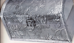 155T Doppelkarte Schatzkiste blau