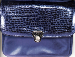 157r Doppelkarte Geldbrse blau