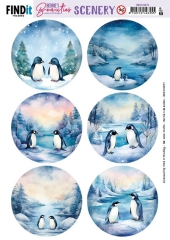BBSC10075 BB Stanzbogen Pinguin Rund