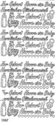 1067 Zur Geburt, Hurra ein Baby, Herzlichen Glckwunsch gold