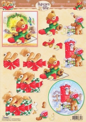 STAPPTB1148 Schneidebogen Popcorn the Bear (Weihnachtspost)