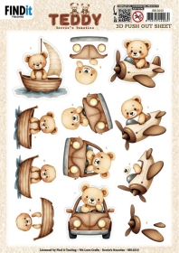 SB11013 BB Stanzbogen Teddy Transport