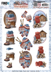 SB10981 AD Stanzbogen Hygge Harmonie Mountain Hut