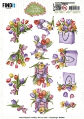 SB10994 AmyDesign Stanzbogen  Tulip Dreams Farbenfrohe Tulpen