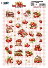 CD12345 BB Schneidebogen Sweet Strawberries Se Erdbeeren  Kleine Elemente