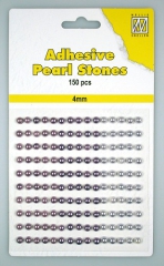 APS40 Adhesive Pearl Stones 150 Stck 4mm 3 farbig lila