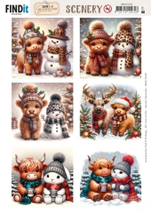 BBSC10109 BB Stanzbogen Scenery Highland Holidays Quadrat