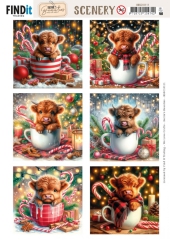 BBSC10111 BB Stanzbogen gemtliche Rinder  viereckig