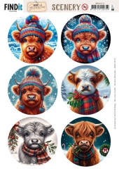 BBSC10112 BB Stanzbogen Hochlandrinder rund