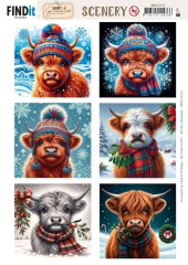 BBSC10113 BB Stanzbogen Hochlandrinder viereckig