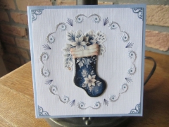 202518 Handgestickte Karte mit Strumpf