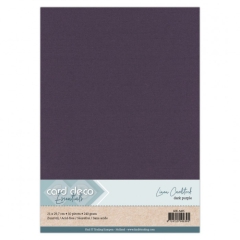 LKK-A535 Linen Carstock dark Purple A5 1 Blatt
