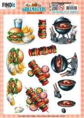 SB11125 BB Stanzbogen  Grillmasters Gegrillte Favariten