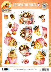 SB11130 BB Stanzbogen S��e Honigbienen Leckerein