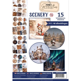 BBPOS10015 Stanzbogenbuch Scenery 15 Whimsical Friends