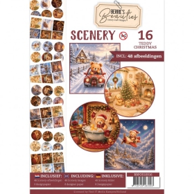 BBPOS10016 Stanzbogenbuch Scenery 16 Teddys Christmas