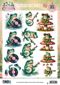 SB11143 BB Stanzbogen Fr�hlicher Frosch