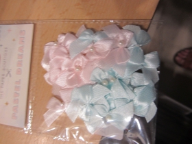 Mini Bows (Schleifen) in Pastel mit Perle