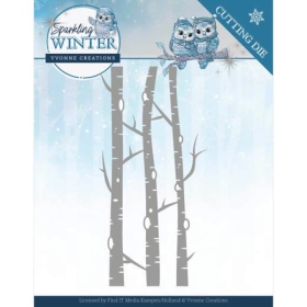 YCD10188 Stanzschablone Sparkling Winter Birch Trees Birkenst�mme