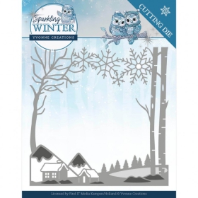 YCD10187 Stanzschablone Sparkling Winter Winter Landschaft